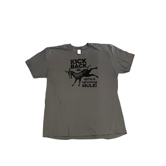 NWOT Quaker Steak & Lube Restaurant Authentic Gear Gray Mule T-Shirt Size 2XL - Picture 1 of 6